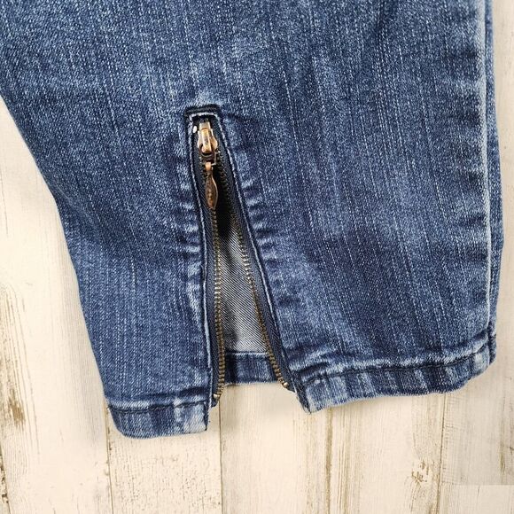 Cache Studded Straight Leg Jeans Blue Size 10 - Picture 10 of 10